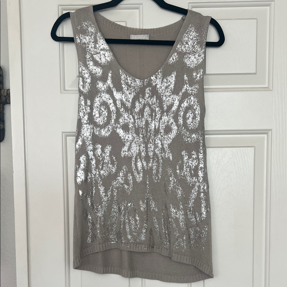 Silver and Gray Tank Sweater